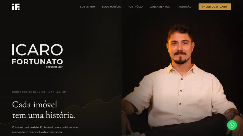 Ícaro Fortunato — site desenvolvido pela Solvon